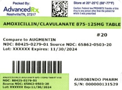 Amoxicillin-Clavulanate 80425-0279-01.jpg label 1 - Amoxicillin Clavulanate 80425 0279 01